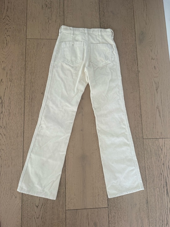 Brandy Melville Cream 100% Cotton Corduroy Flare Pants size Small - Picture 7 of 11